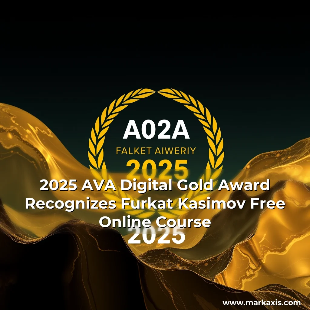 Artistic representation for 2025 AVA Digital Gold Award Recognizes Furkat Kasimov Free Online Course