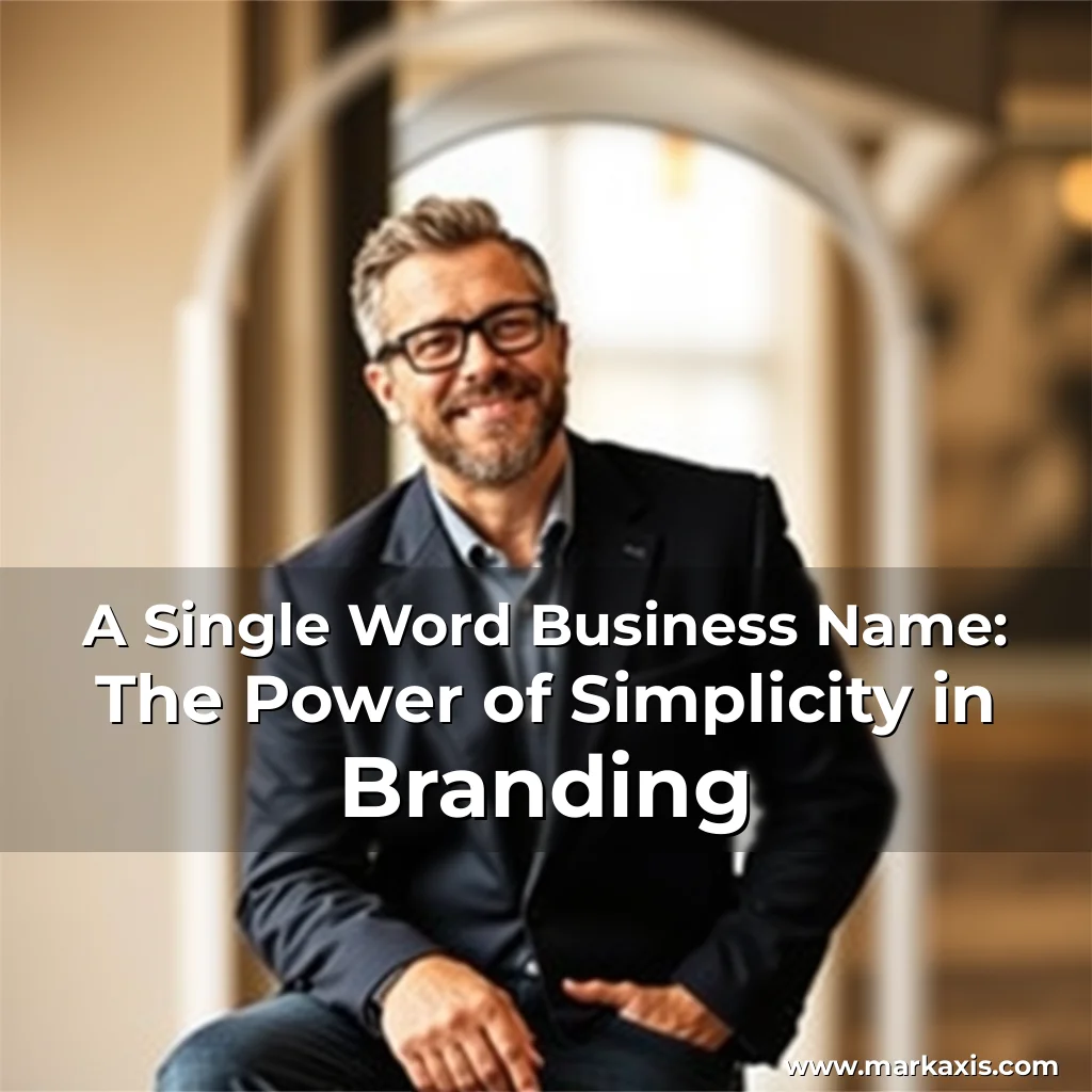 Artistic representation for A Single Word Business Name: The Power of Simplicity in Branding