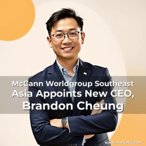 Artistic representation for McCann Worldgroup Southeast Asia Appoints New CEO, Brandon Cheung