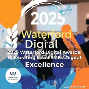 Artistic representation for 2025 Waterford Digital Awards: Celebrating Local SMEs' Digital Excellence