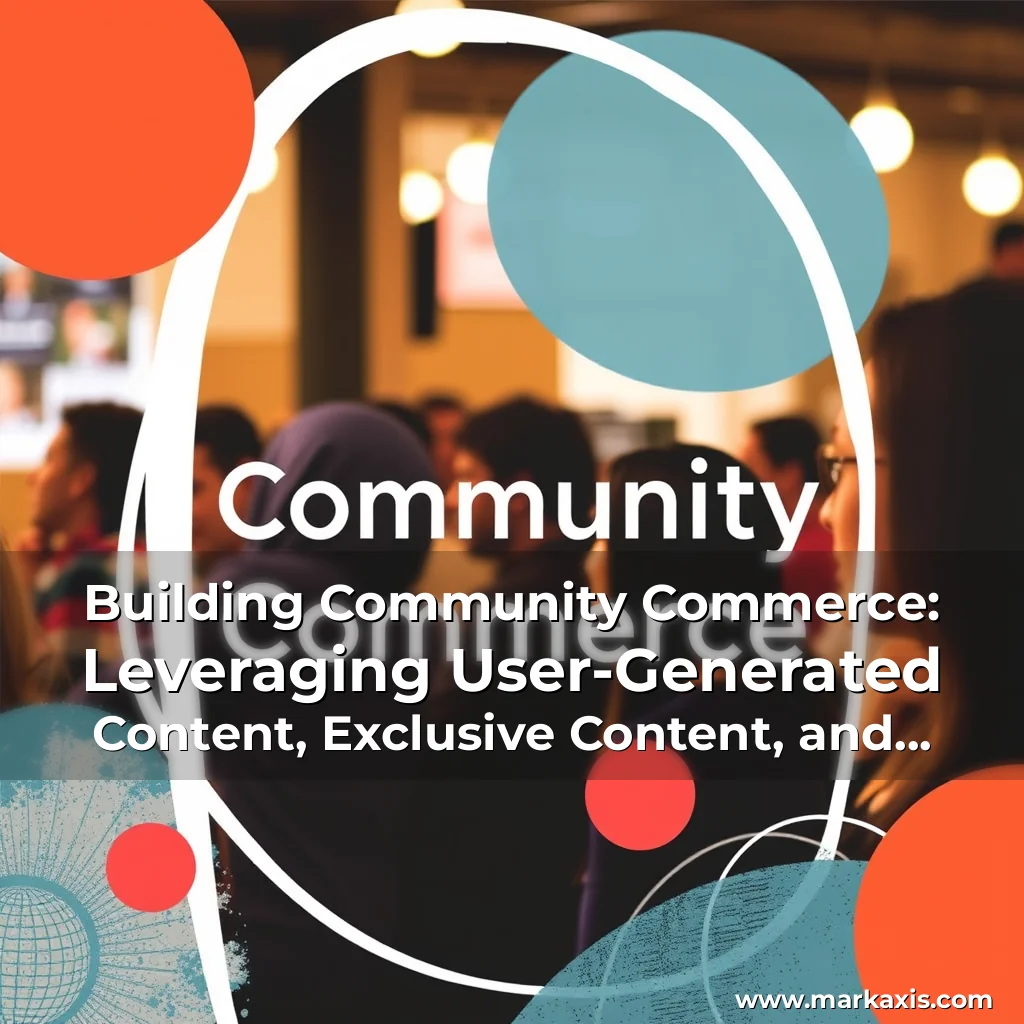 Artistic representation for Building Community Commerce: Leveraging User-Generated Content, Exclusive Content, and Live Shopping for Success