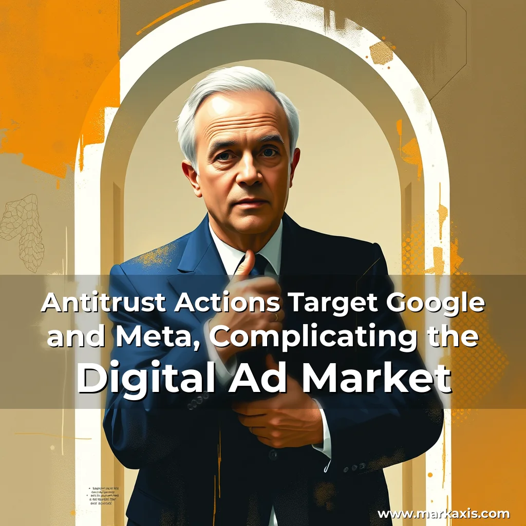 Artistic representation for Antitrust Actions Target Google and Meta, Complicating the Digital Ad Market