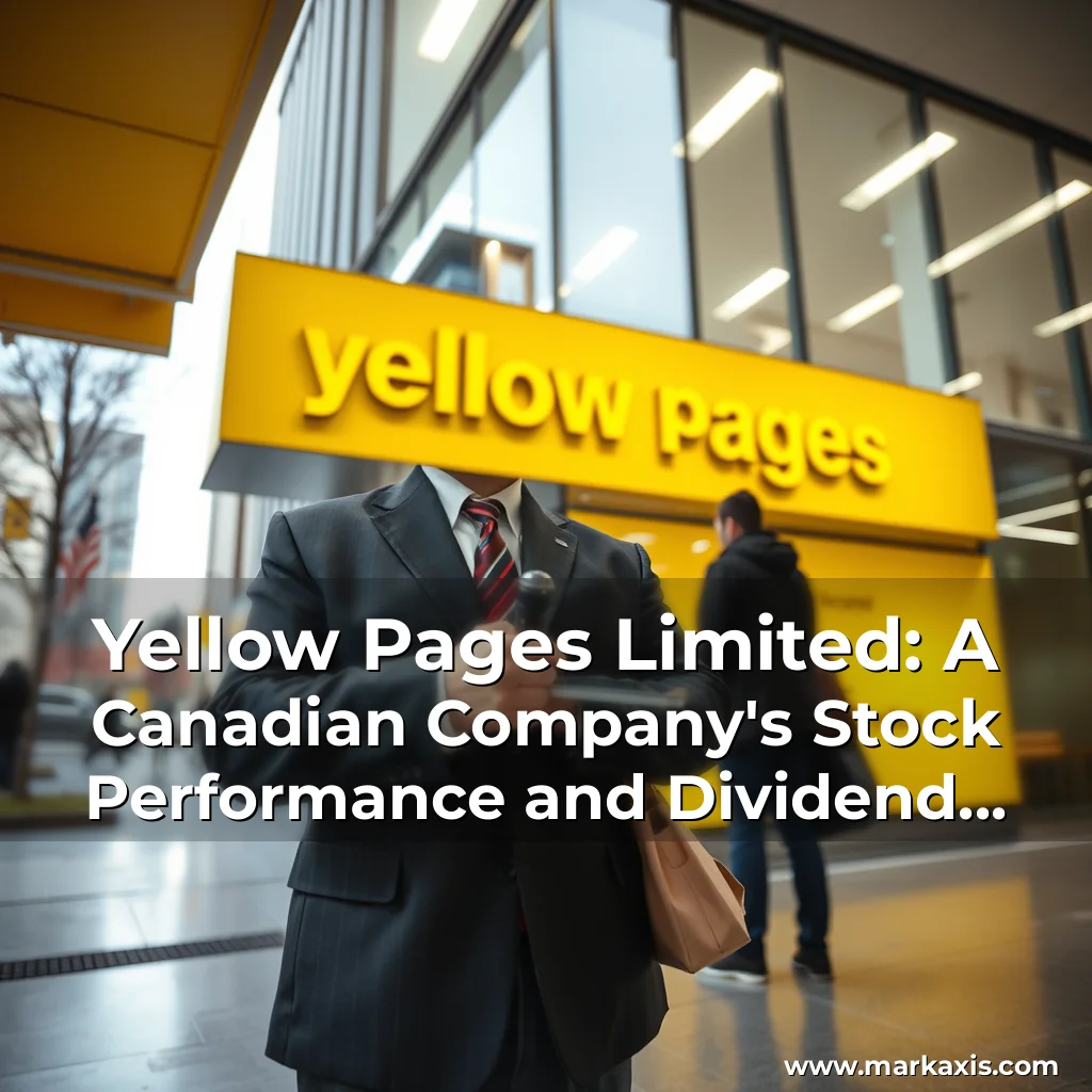 Artistic representation for Yellow Pages Limited: A Canadian Company's Stock Performance and Dividend Announcement