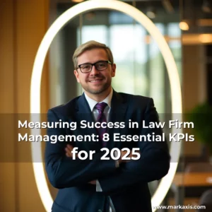 Artistic representation for Measuring Success in Law Firm Management: 8 Essential KPIs for 2025