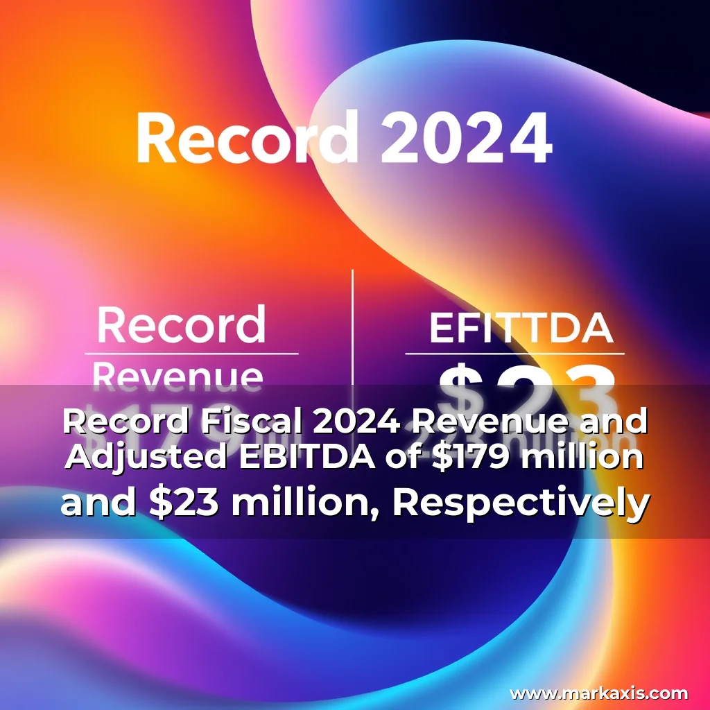 You are currently viewing Record Fiscal 2024 Revenue and Adjusted EBITDA of $179 million and $23 million, Respectively