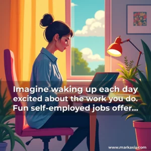 Artistic representation for Imagine waking up each day excited about the work you do. Fun self-employed jobs offer that thrill, allowing you to combine passion with profit. Whether you’re a creative soul or a hands-on type, there’s a world of opportunities waiting for you beyond the traditional 9-to-5 grind.